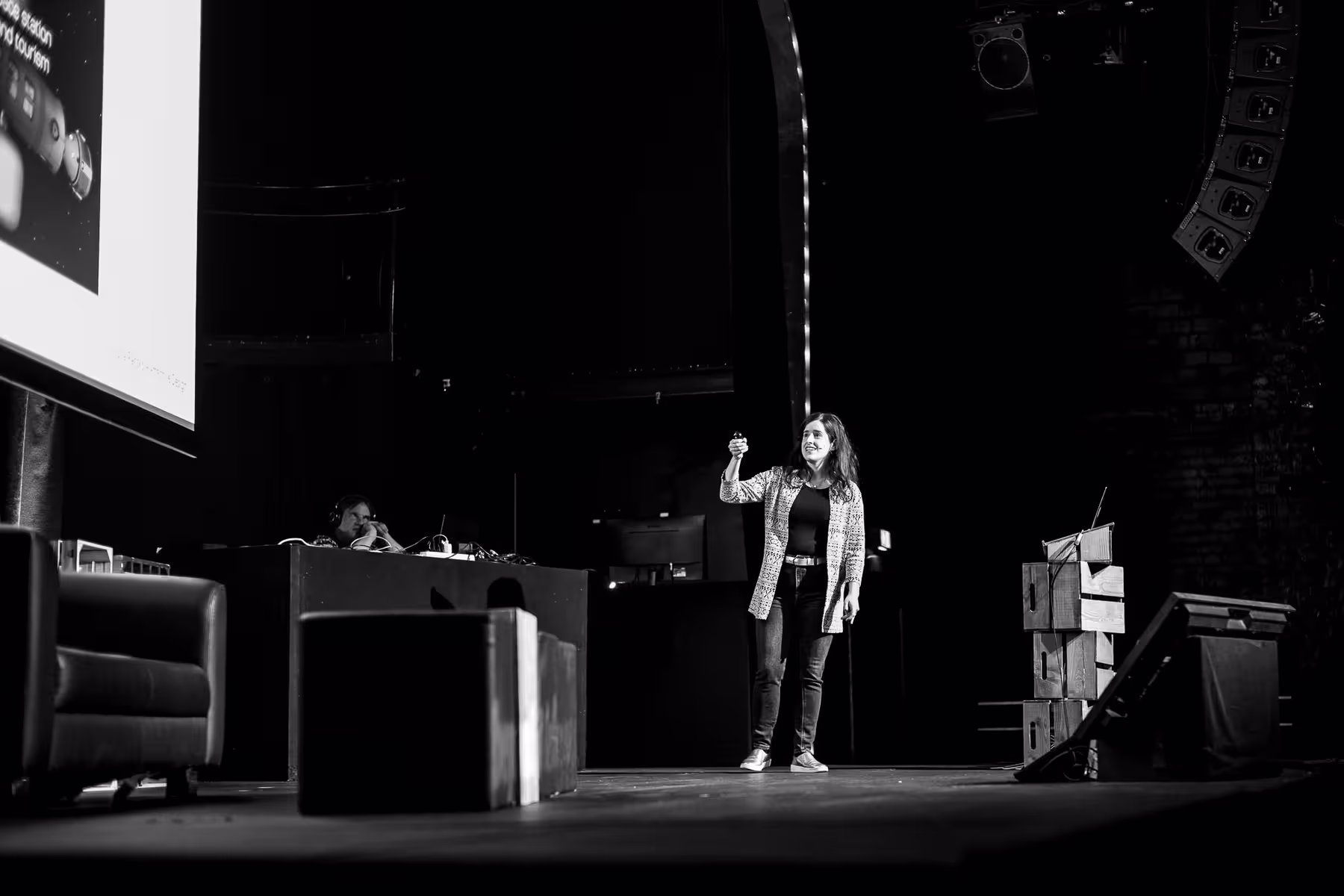 Photo of Júlia Racskó taken at beyond tellerrand in Düsseldorf 2021 by Florian Ziegler