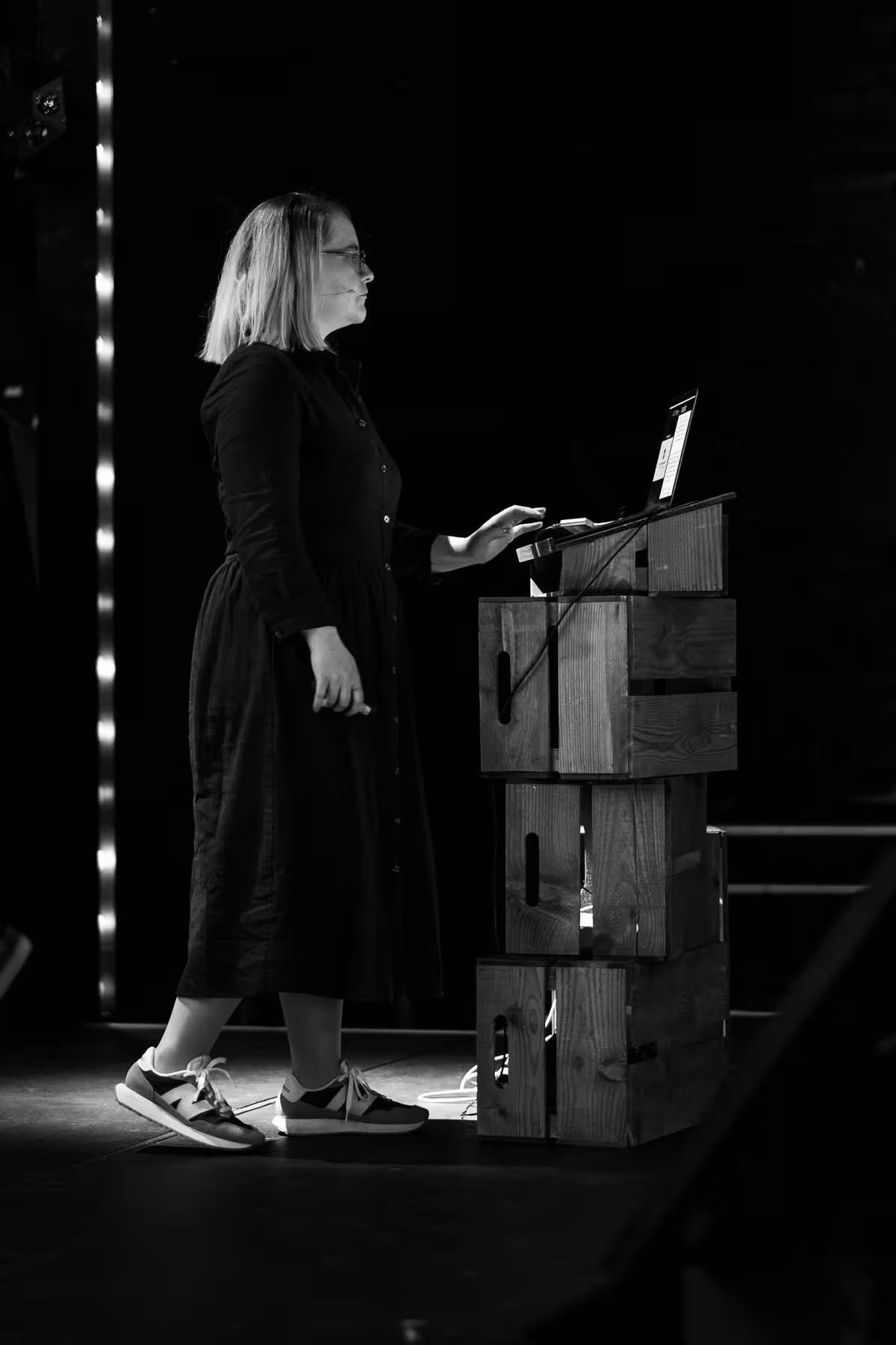 Photo of Geri Coady taken at beyond tellerrand in Düsseldorf 2022 by Florian Ziegler