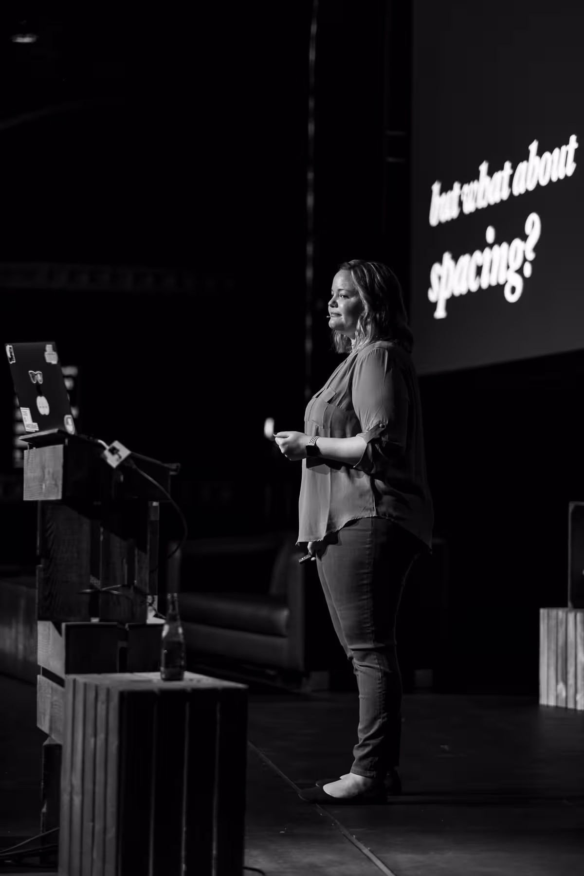 Photo of Stephanie Eckles taken at beyond tellerrand in Düsseldorf 2022 by Florian Ziegler