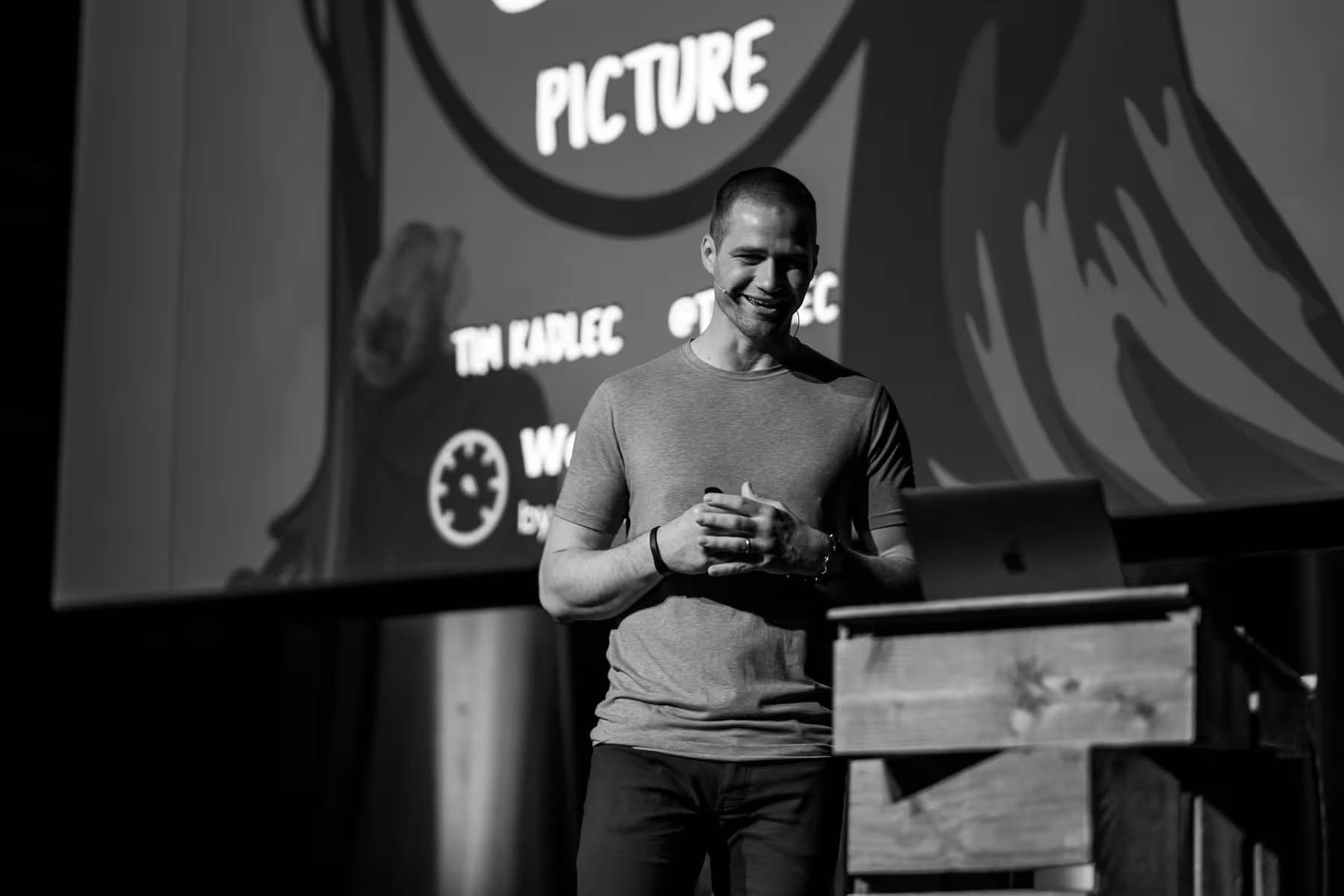 Photo of Tim Kadlec taken at beyond tellerrand in Düsseldorf 2022 by Florian Ziegler