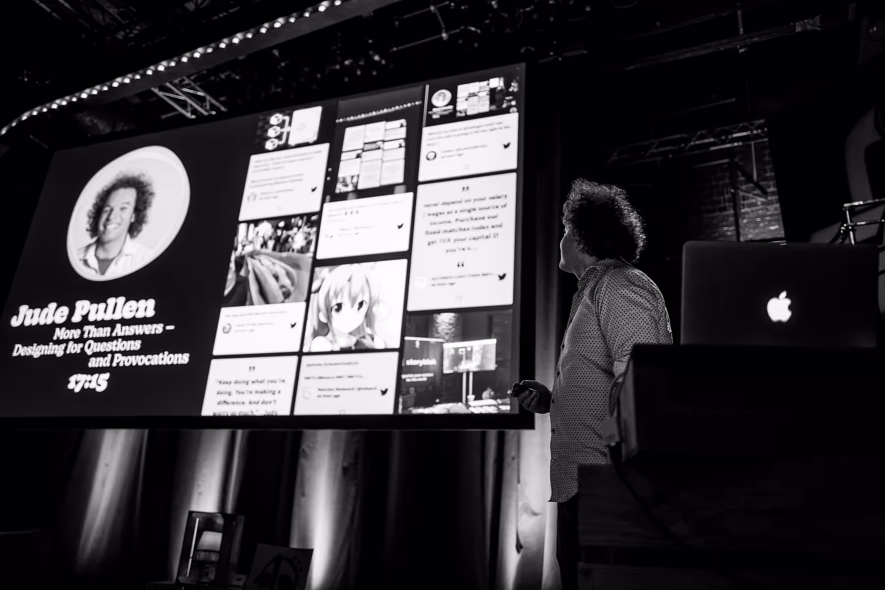 Photo of Jude Pullen taken at beyond tellerrand in Düsseldorf 2022 by Florian Ziegler