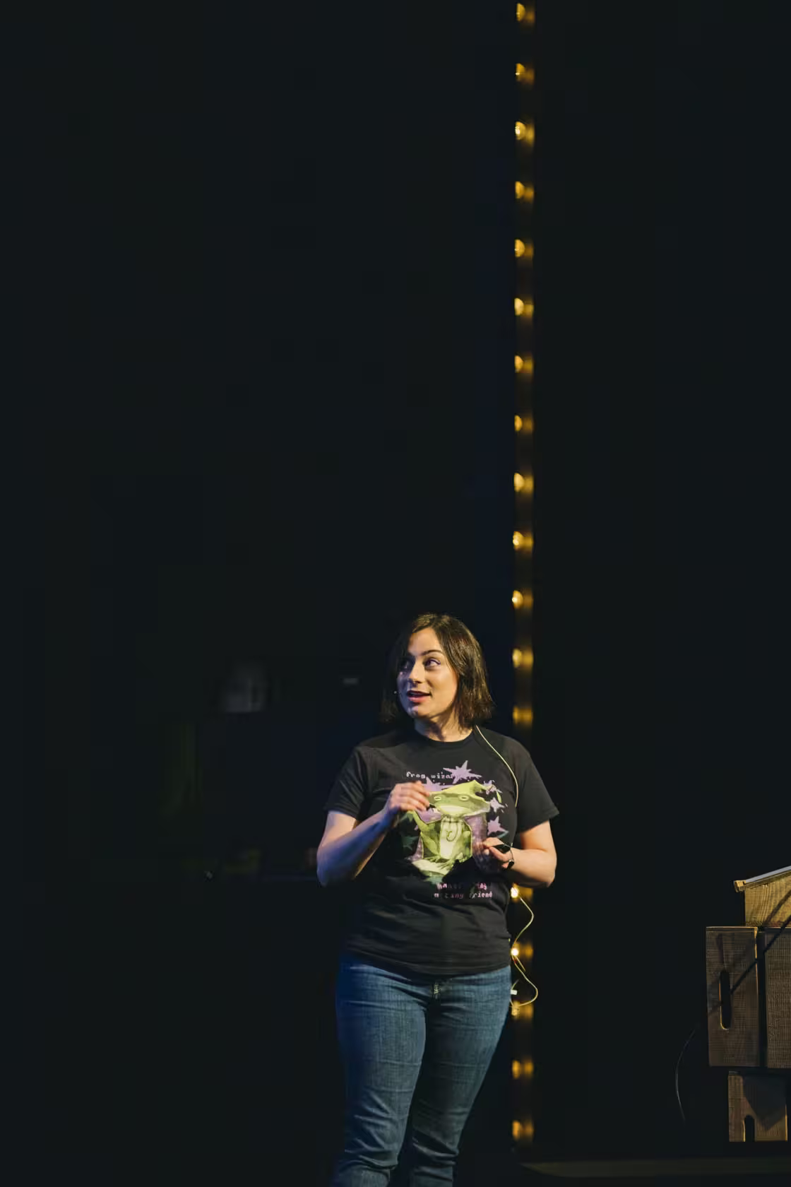 Photo of Sophie Koonin taken at beyond tellerrand in Düsseldorf 2023 by Celine Al-Mosawi