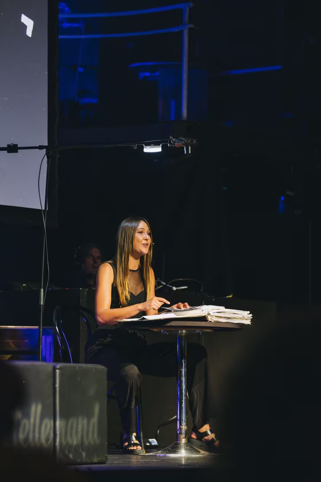 Photo of Gemma O’Brien taken at beyond tellerrand in Düsseldorf 2023 by Celine Al-Mosawi