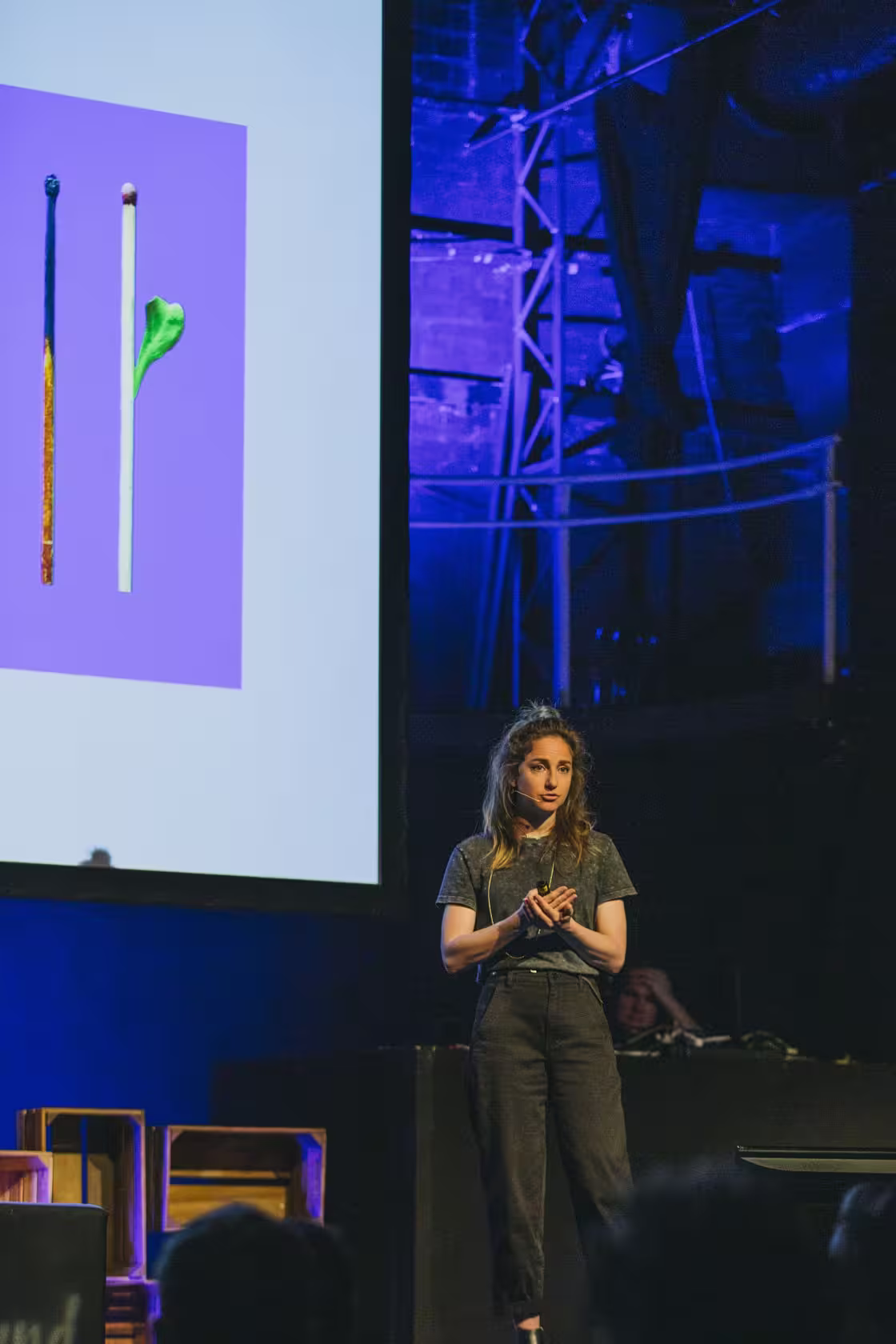 Photo of Emily Anhalt taken at beyond tellerrand in Düsseldorf 2023 by Celine Al-Mosawi
