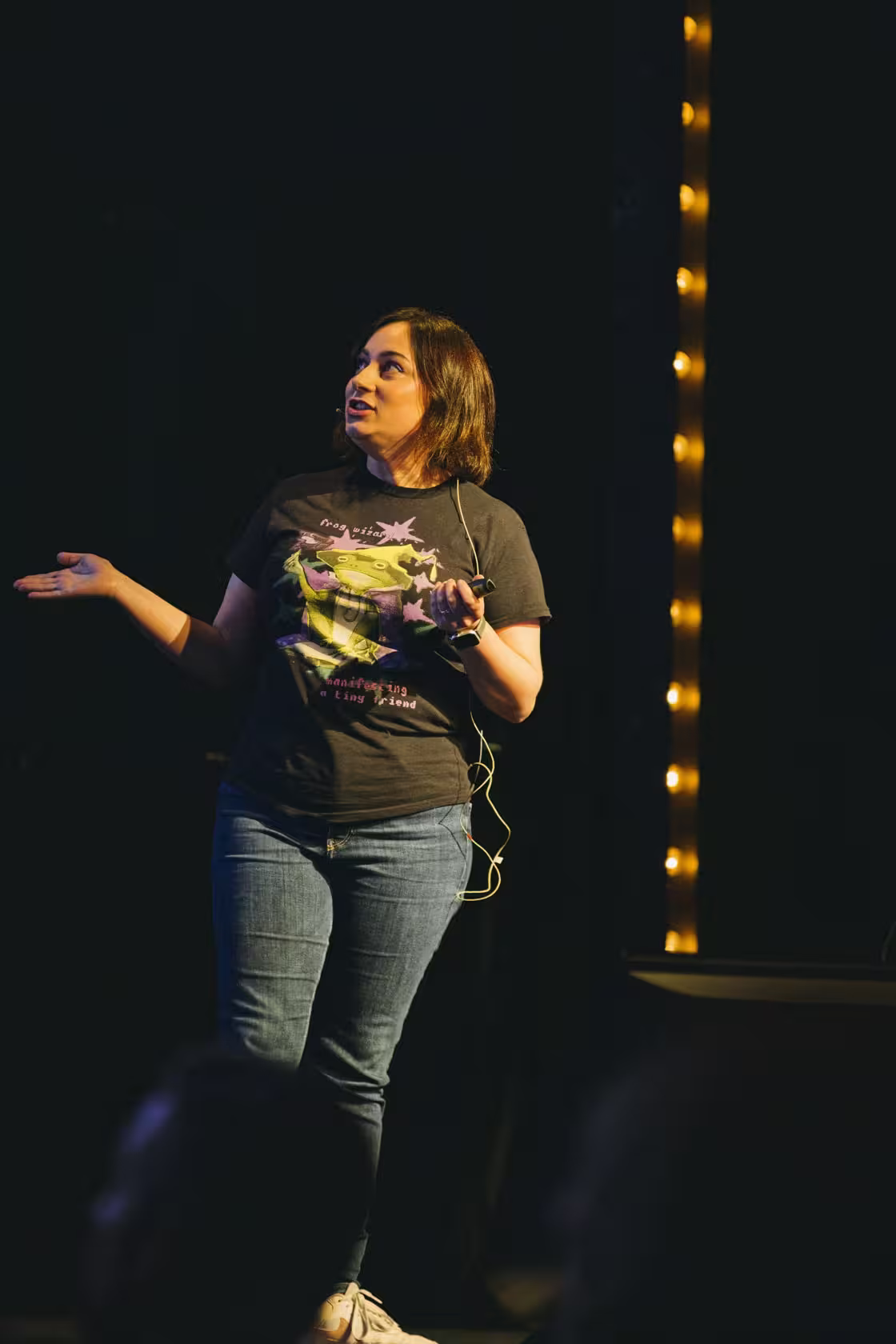 Photo of Sophie Koonin taken at beyond tellerrand in Düsseldorf 2023 by Celine Al-Mosawi