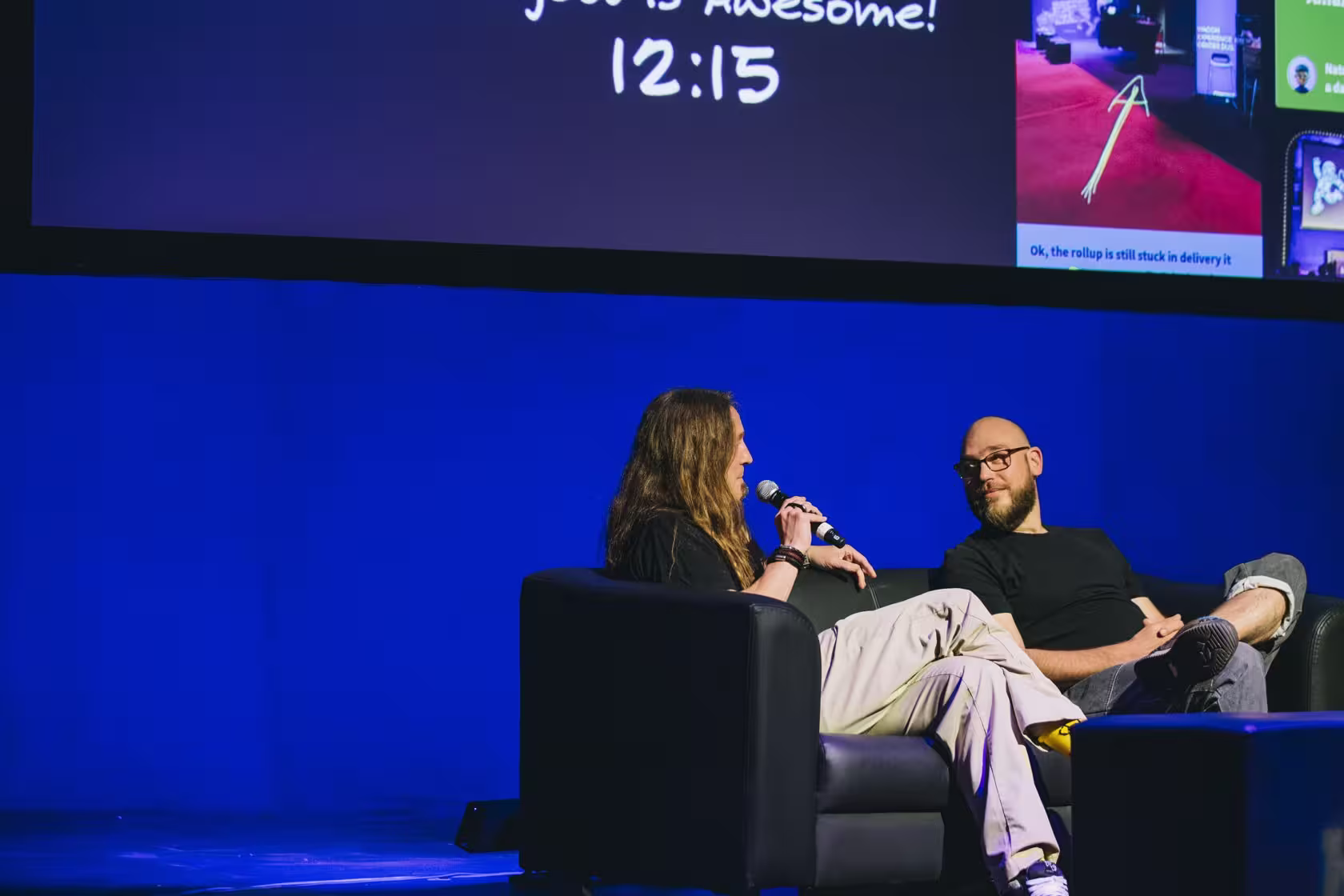 Photo of Tobias Kunisch taken at beyond tellerrand in Düsseldorf 2023 by Celine Al-Mosawi