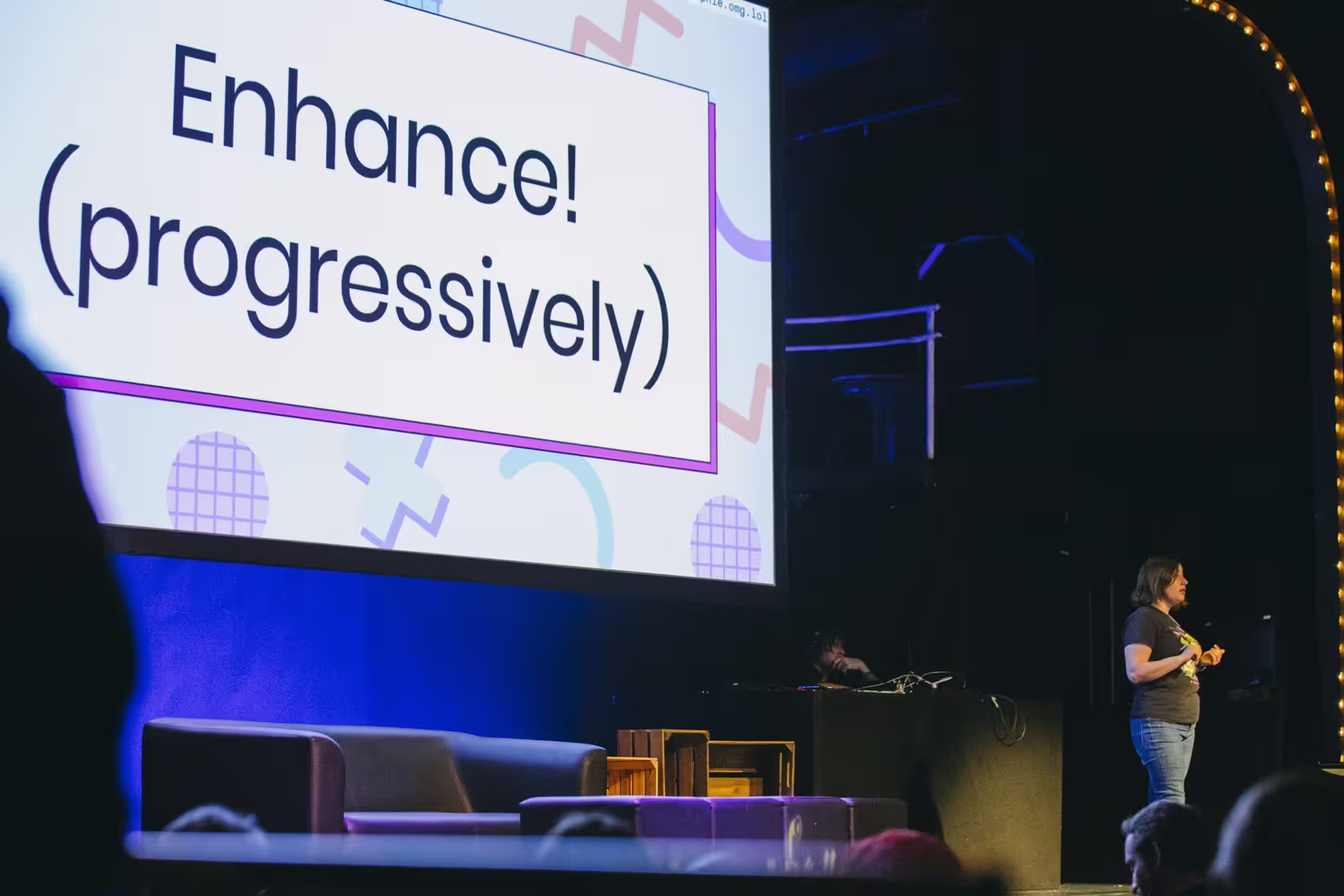 Photo of Sophie Koonin taken at beyond tellerrand in Düsseldorf 2023 by Celine Al-Mosawi