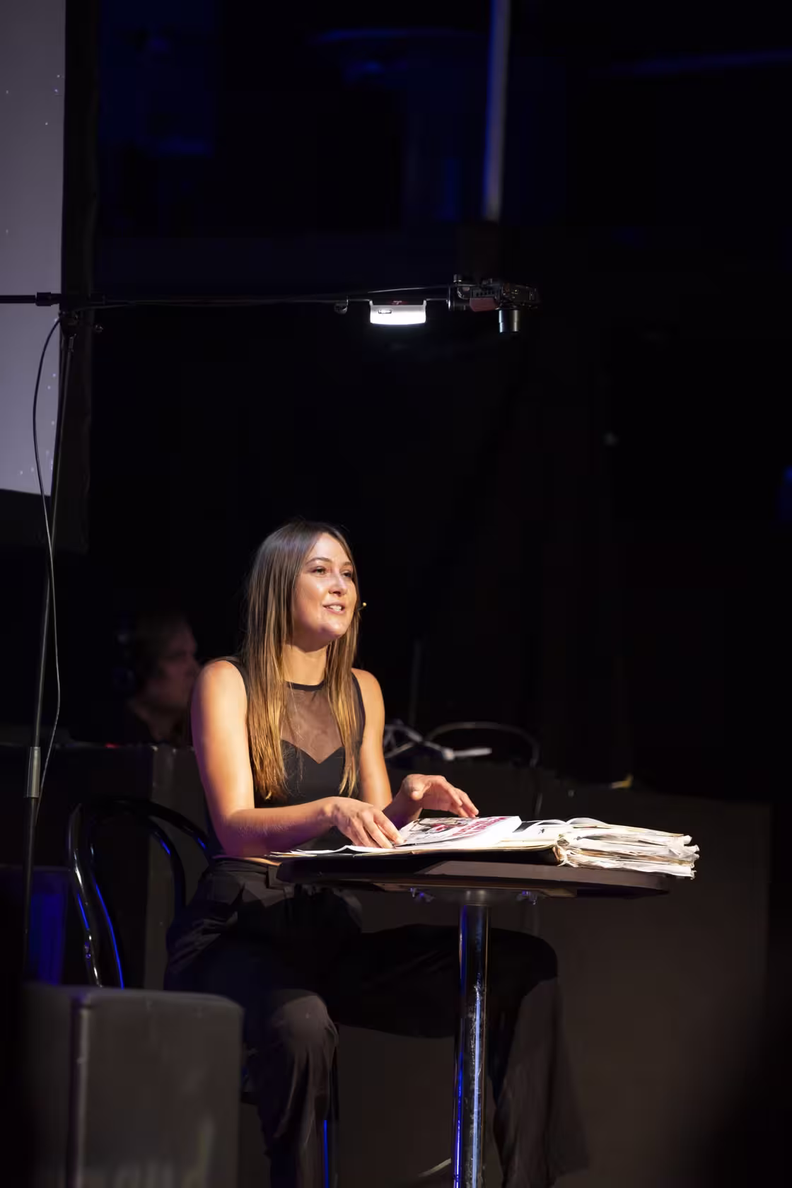 Photo of Gemma O’Brien taken at beyond tellerrand in Düsseldorf 2023 by Celine Al-Mosawi