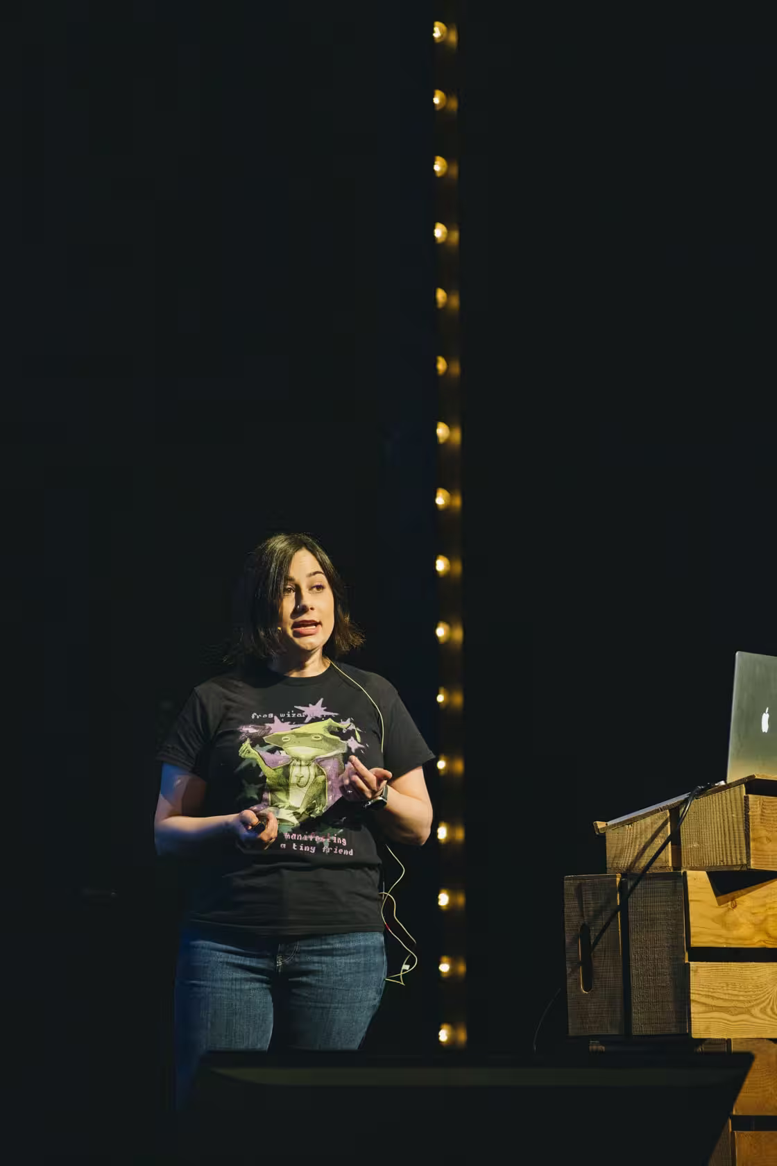 Photo of Sophie Koonin taken at beyond tellerrand in Düsseldorf 2023 by Celine Al-Mosawi