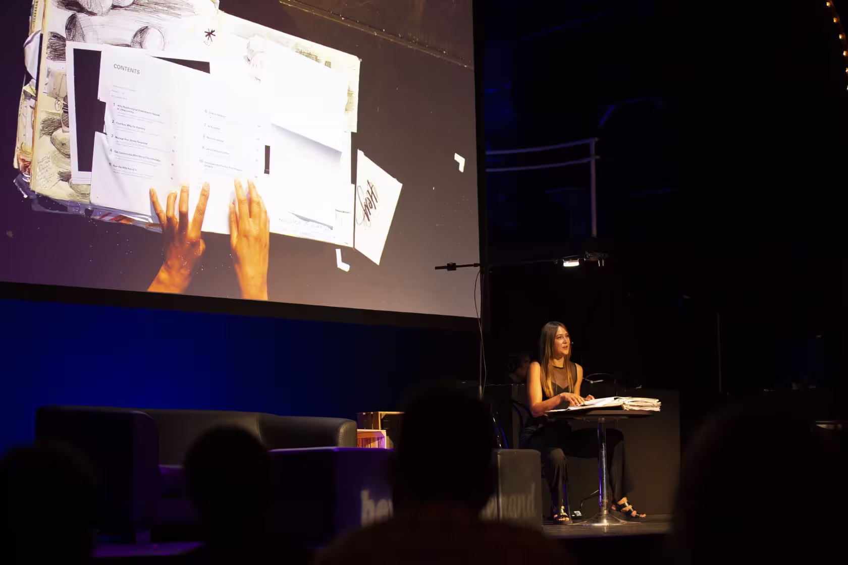 Photo of Gemma O’Brien taken at beyond tellerrand in Düsseldorf 2023 by Celine Al-Mosawi