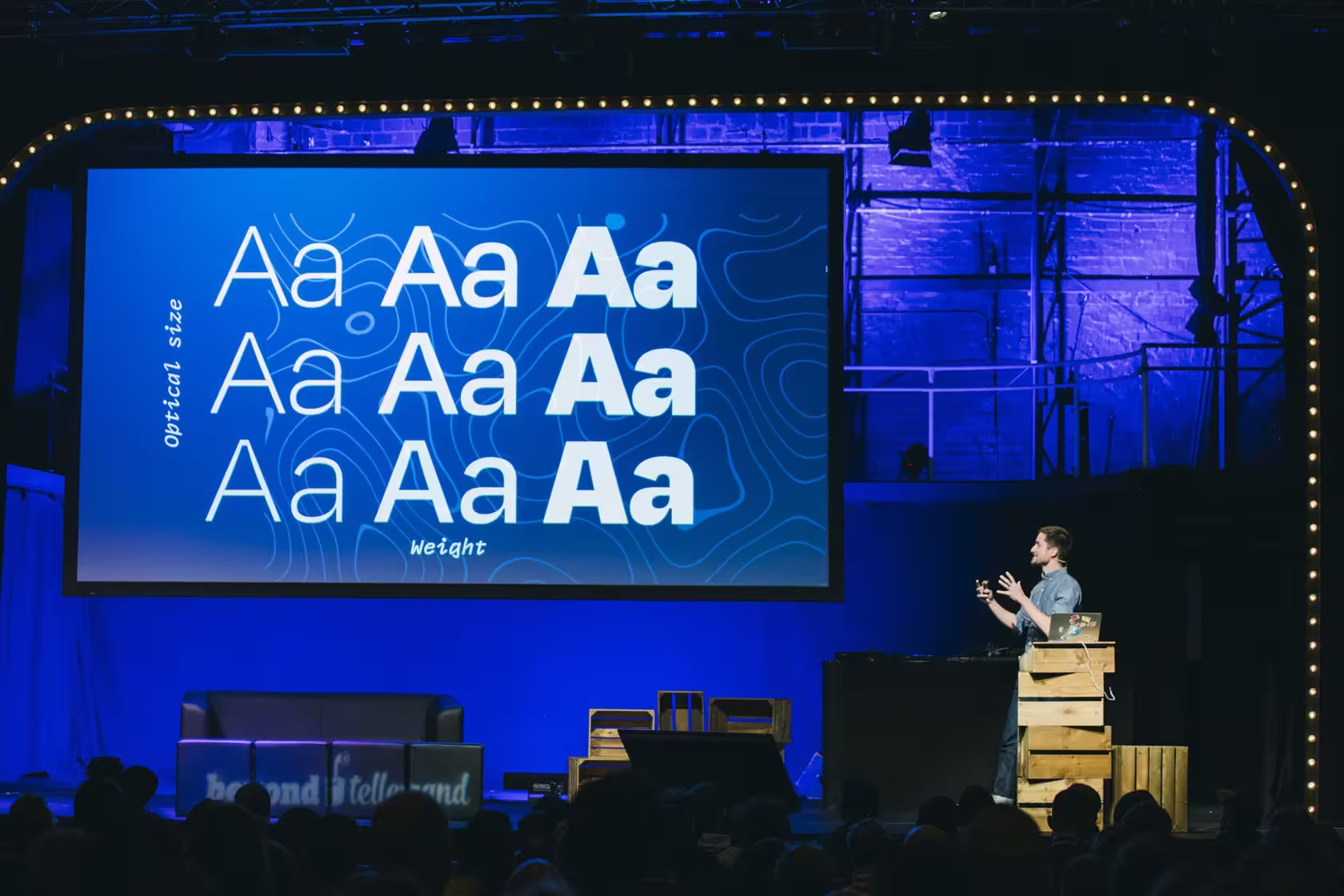 Photo of Scott Kellum taken at beyond tellerrand in Düsseldorf 2023 by Celine Al-Mosawi
