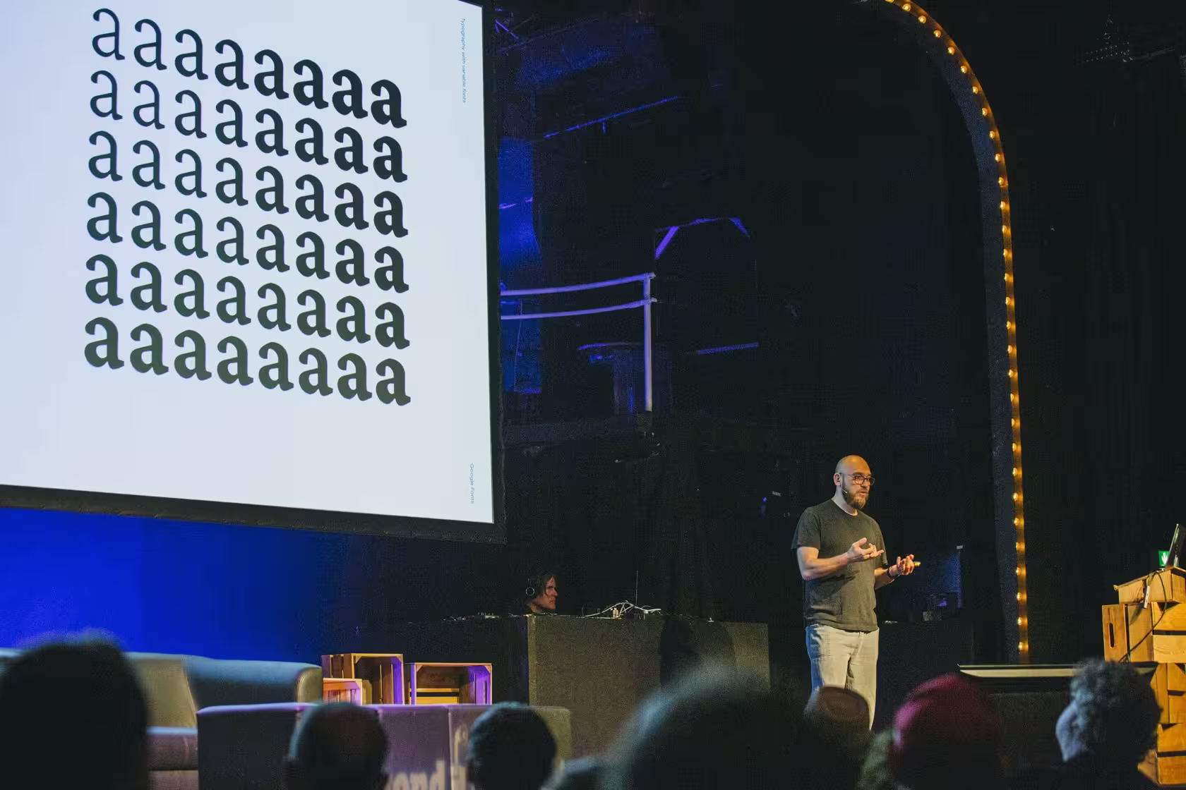 Photo of Tobias Kunisch taken at beyond tellerrand in Düsseldorf 2023 by Celine Al-Mosawi