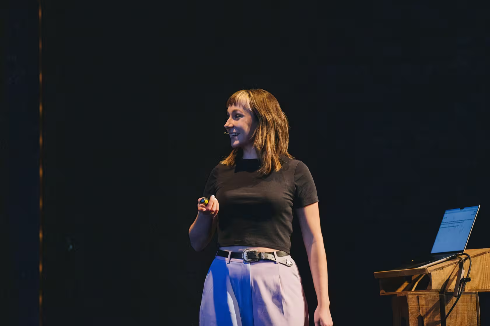 Photo of Cassie Evans taken at beyond tellerrand in Düsseldorf 2023 by Celine Al-Mosawi