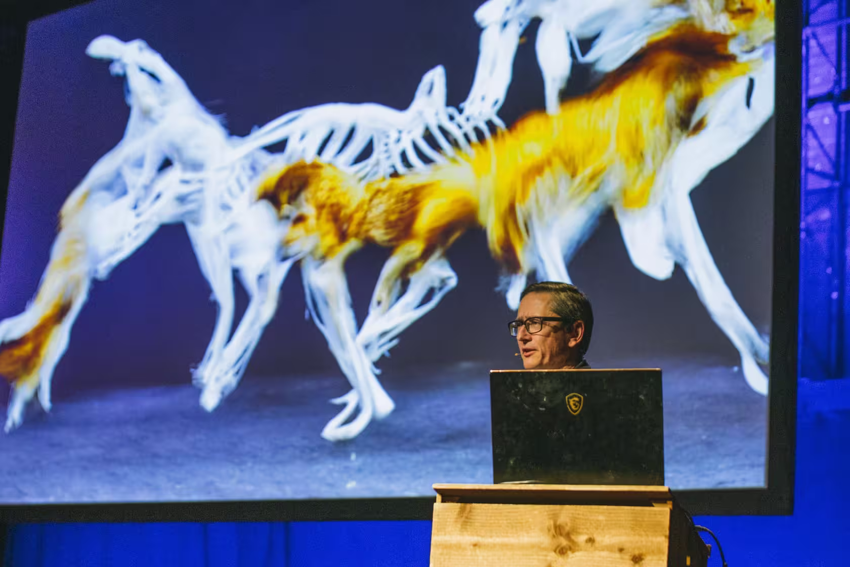 Photo of Mario Klingemann taken at beyond tellerrand in Düsseldorf 2023 by Celine Al-Mosawi