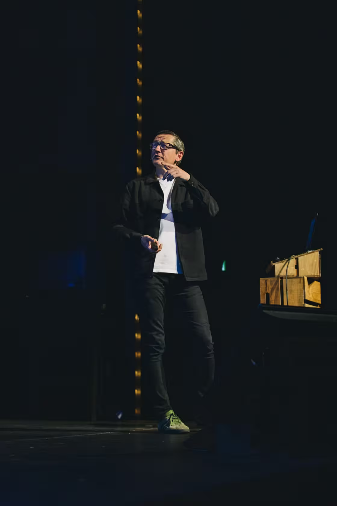 Photo of Mario Klingemann taken at beyond tellerrand in Düsseldorf 2023 by Celine Al-Mosawi