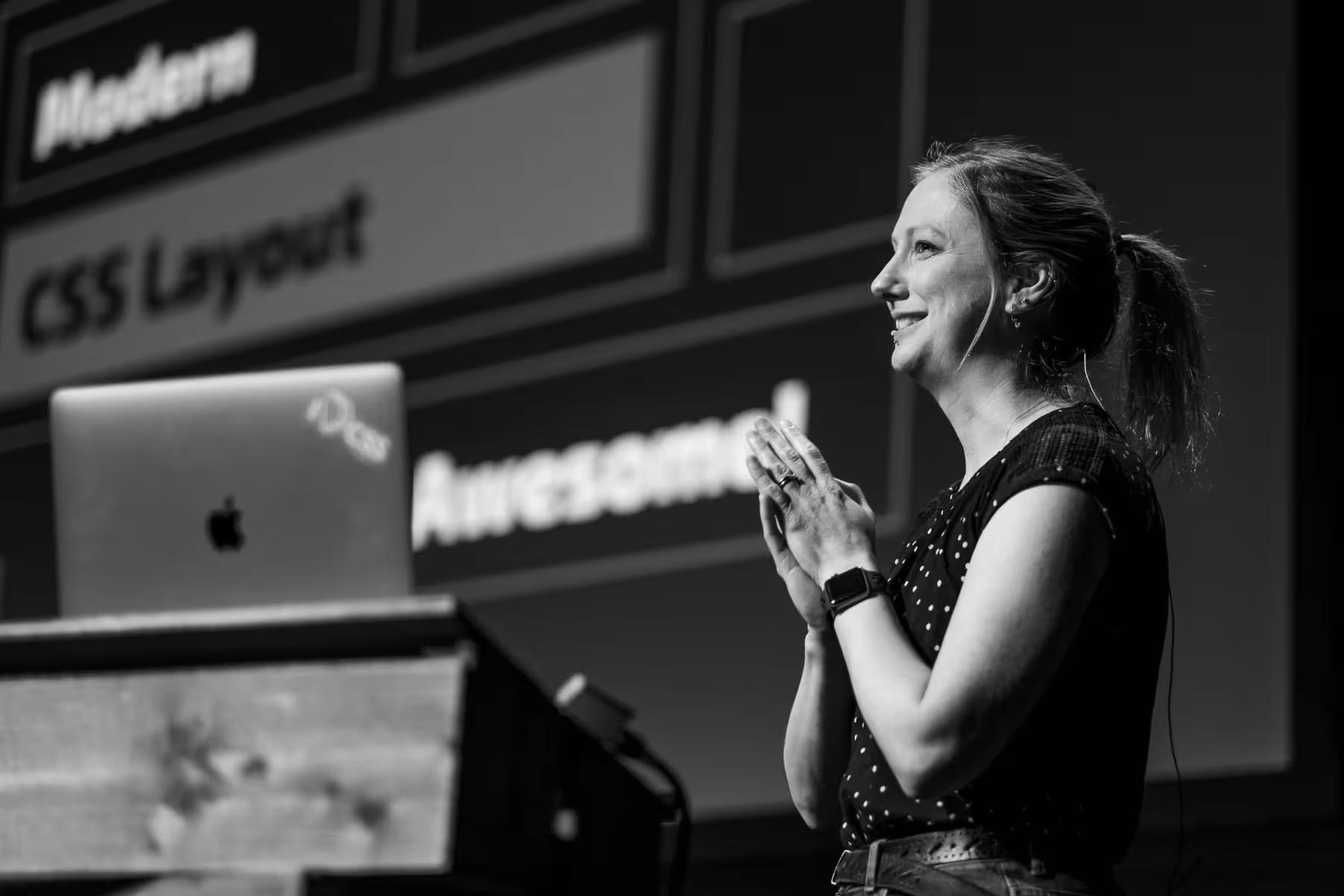 Photo of Michelle Barker taken at beyond tellerrand in Düsseldorf 2023 by Florian Ziegler