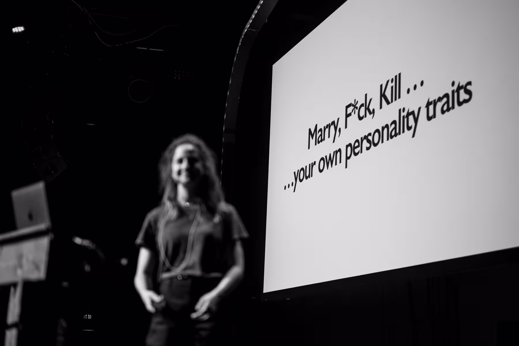 Photo of Emily Anhalt taken at beyond tellerrand in Düsseldorf 2023 by Florian Ziegler