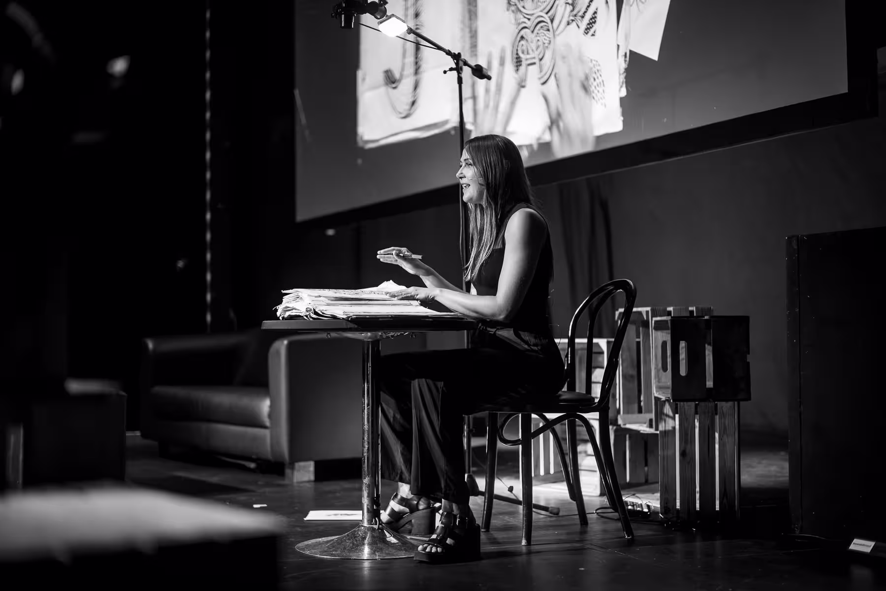 Photo of Gemma O’Brien taken at beyond tellerrand in Düsseldorf 2023 by Florian Ziegler