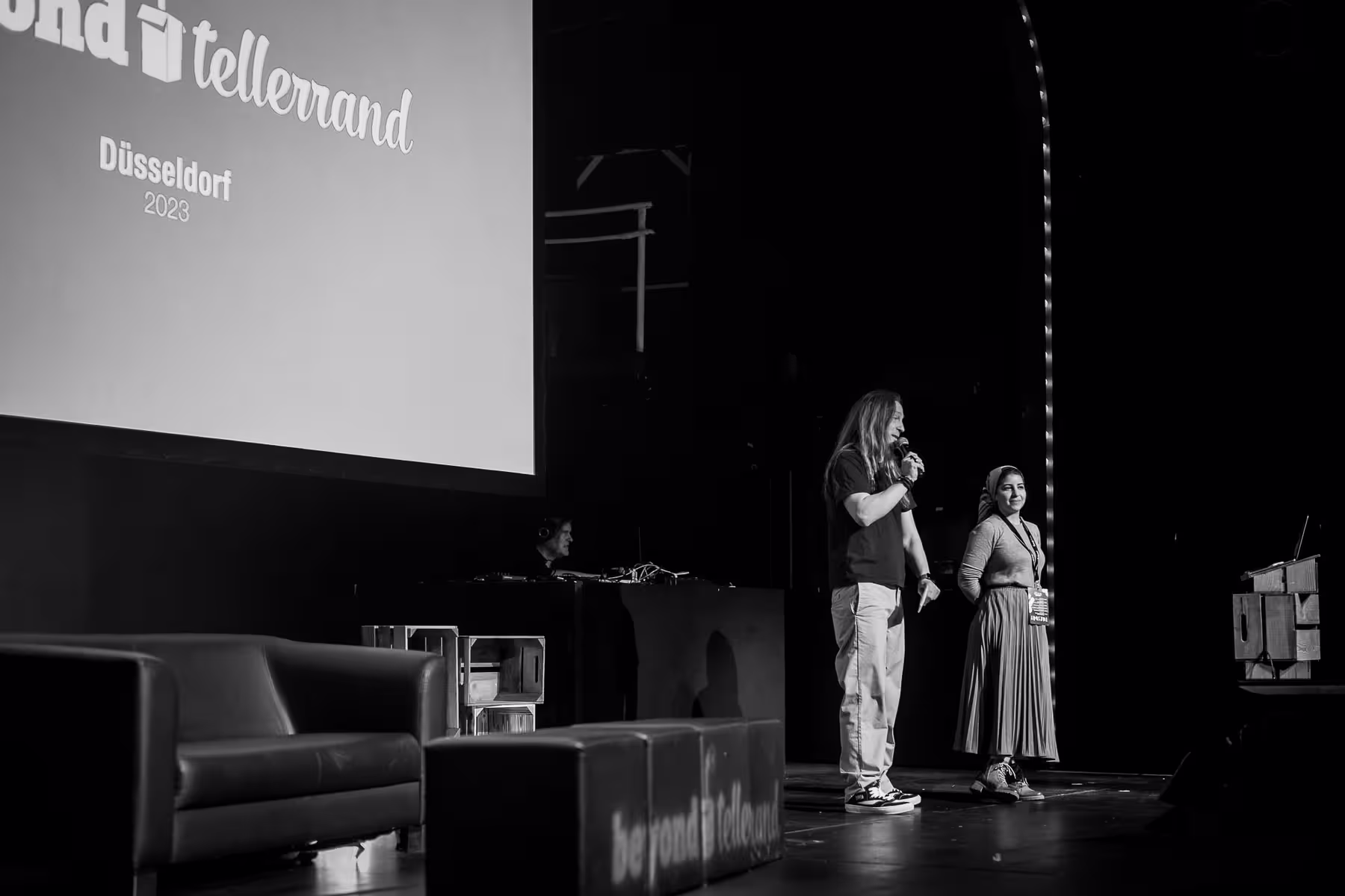 Photo of dina Amin taken at beyond tellerrand in Düsseldorf 2023 by Florian Ziegler