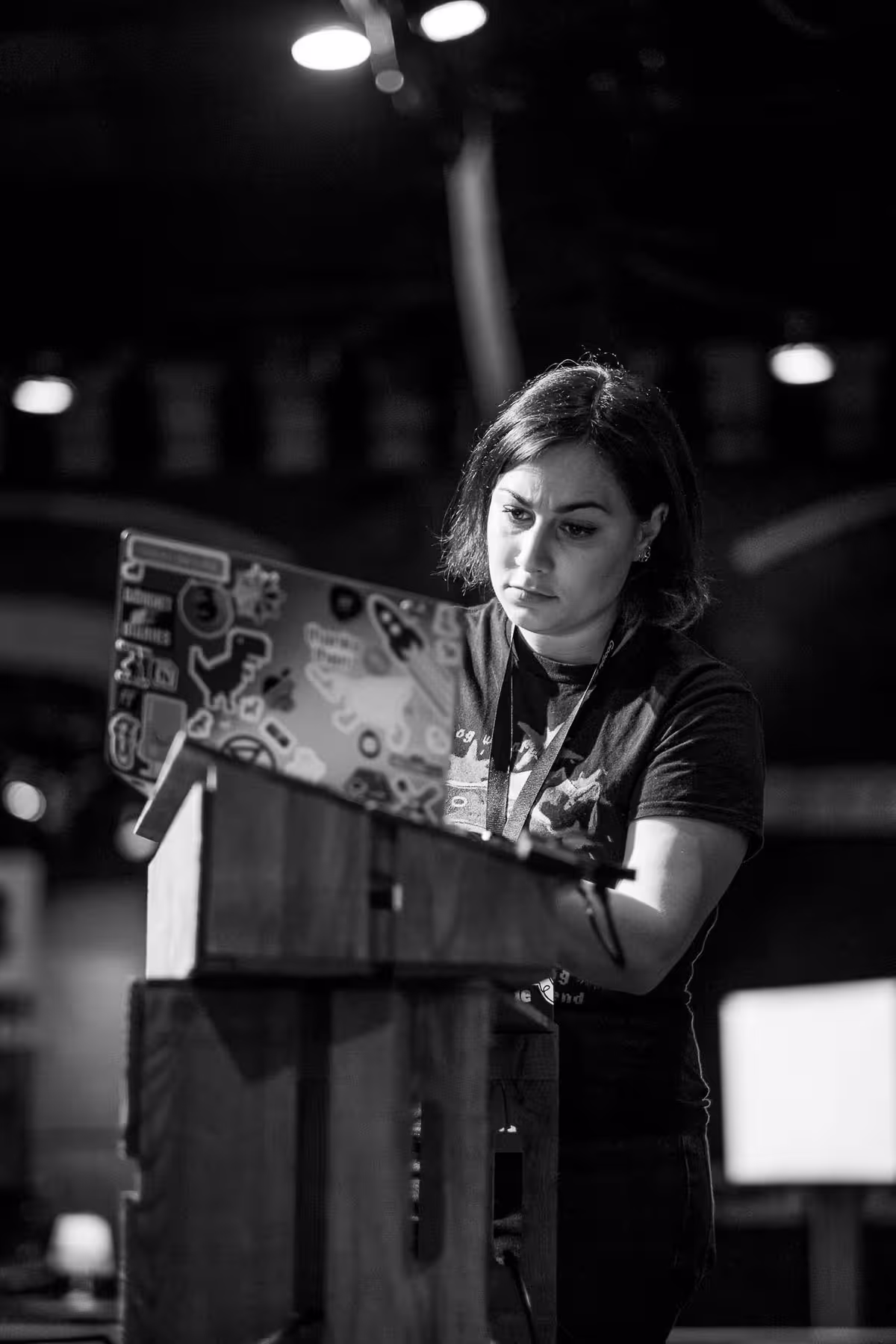 Photo of Sophie Koonin taken at beyond tellerrand in Düsseldorf 2023 by Florian Ziegler