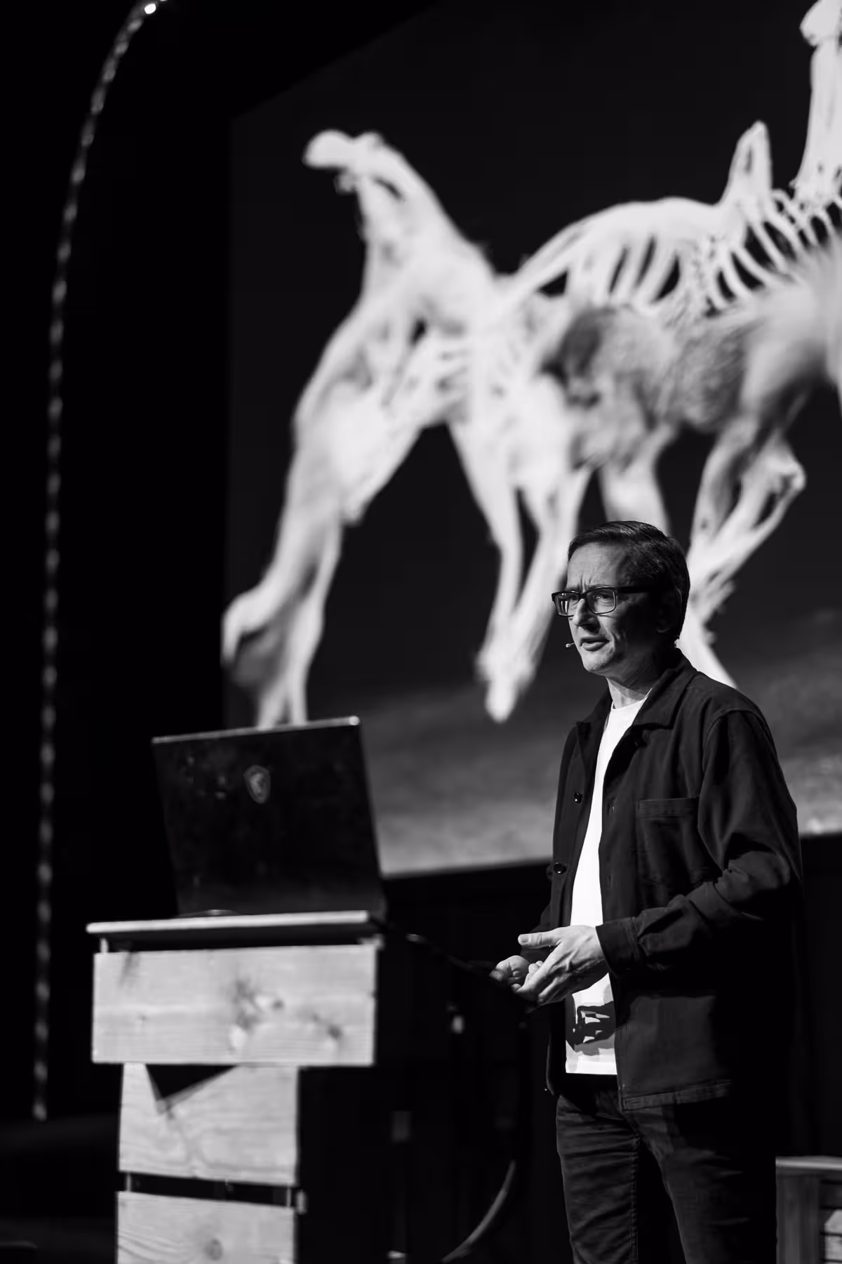 Photo of Mario Klingemann taken at beyond tellerrand in Düsseldorf 2023 by Florian Ziegler