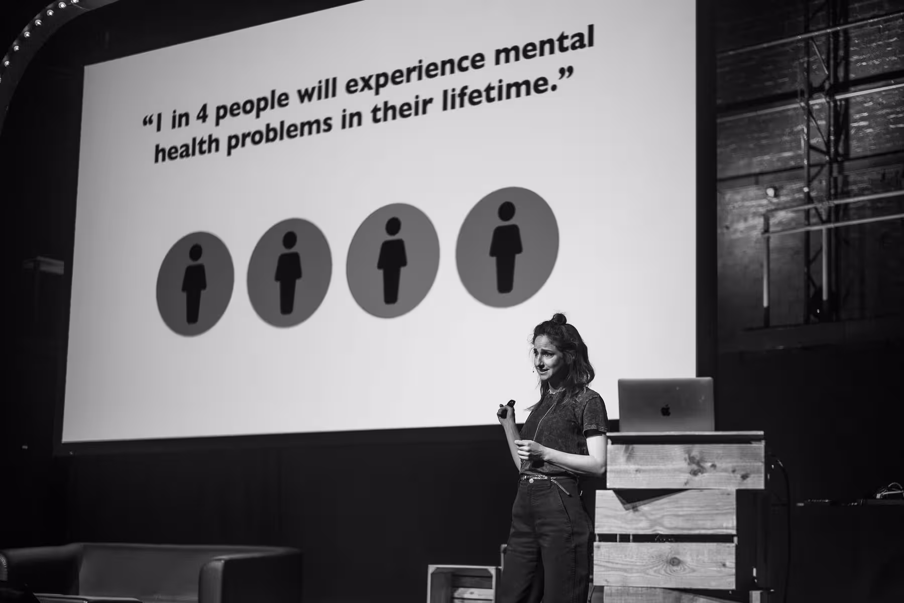 Photo of Emily Anhalt taken at beyond tellerrand in Düsseldorf 2023 by Florian Ziegler