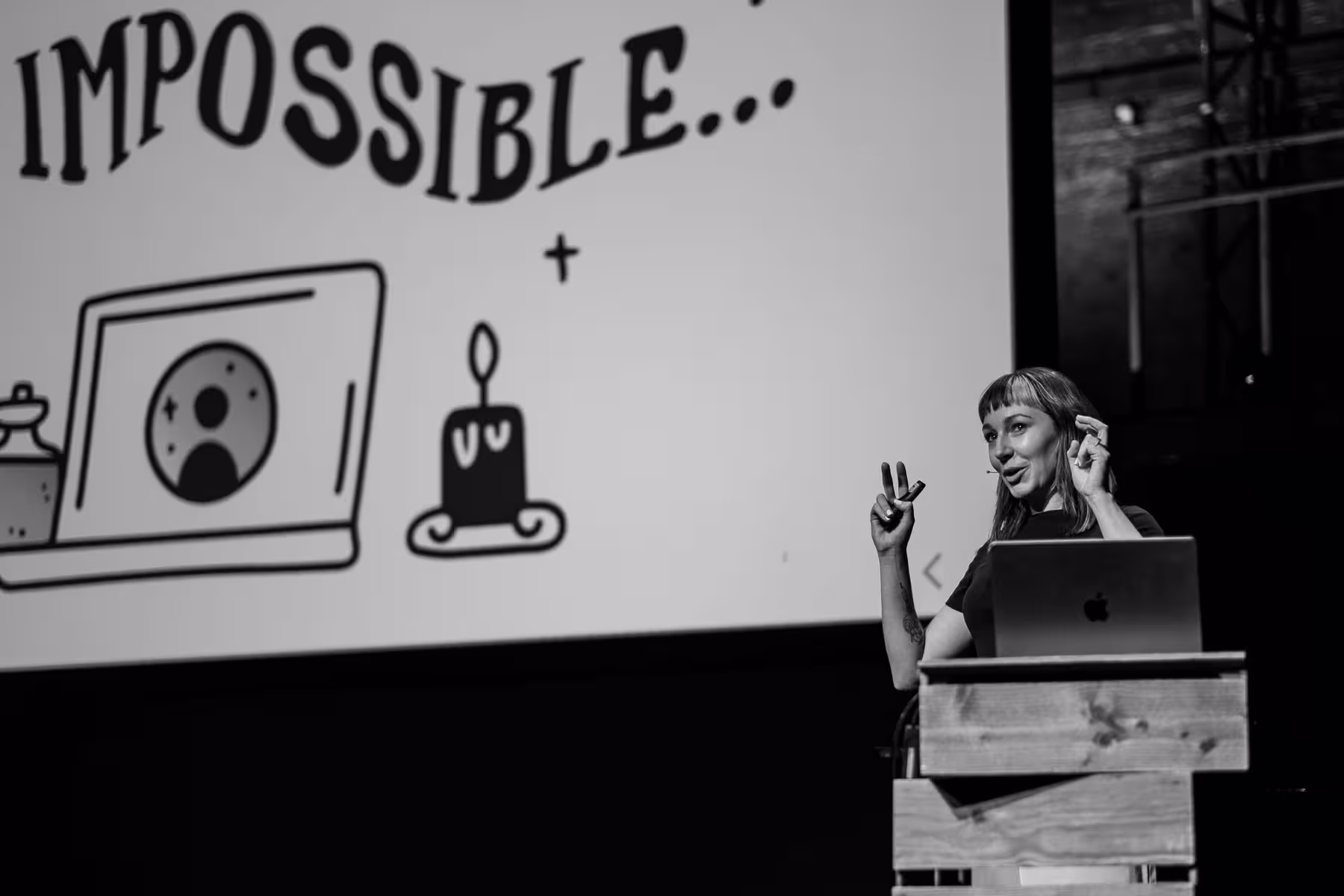 Photo of Cassie Evans taken at beyond tellerrand in Düsseldorf 2023 by Florian Ziegler