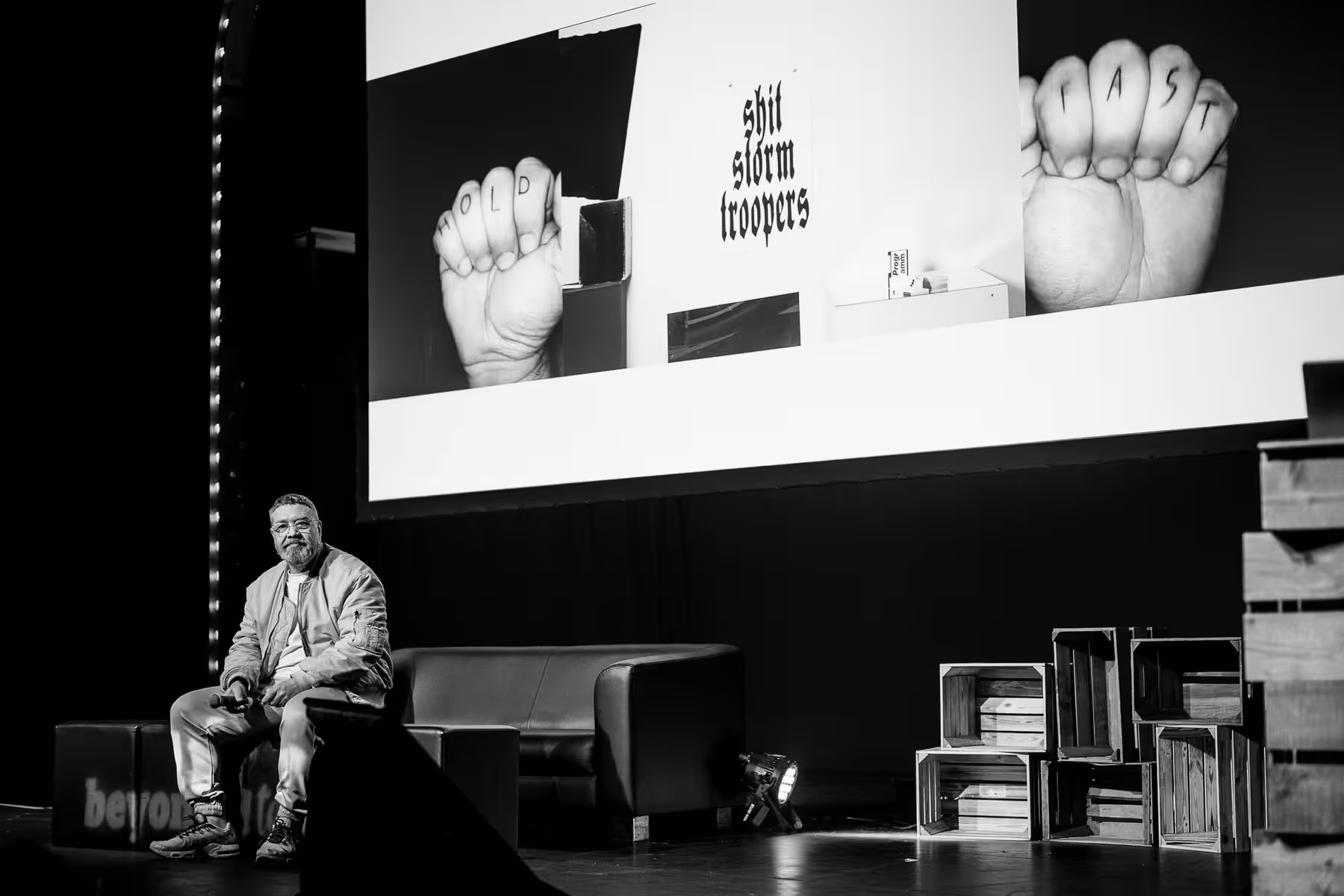 Photo of Eike König taken at beyond tellerrand in Düsseldorf 2023 by Florian Ziegler