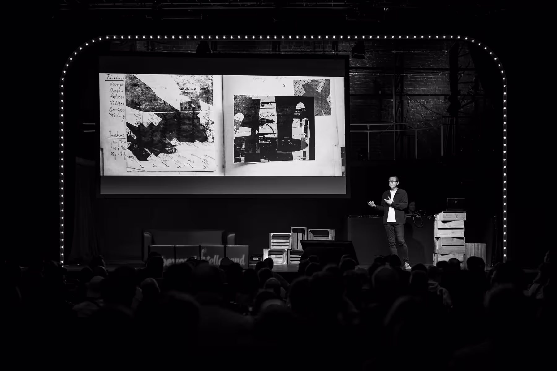 Photo of Mario Klingemann taken at beyond tellerrand in Düsseldorf 2023 by Florian Ziegler