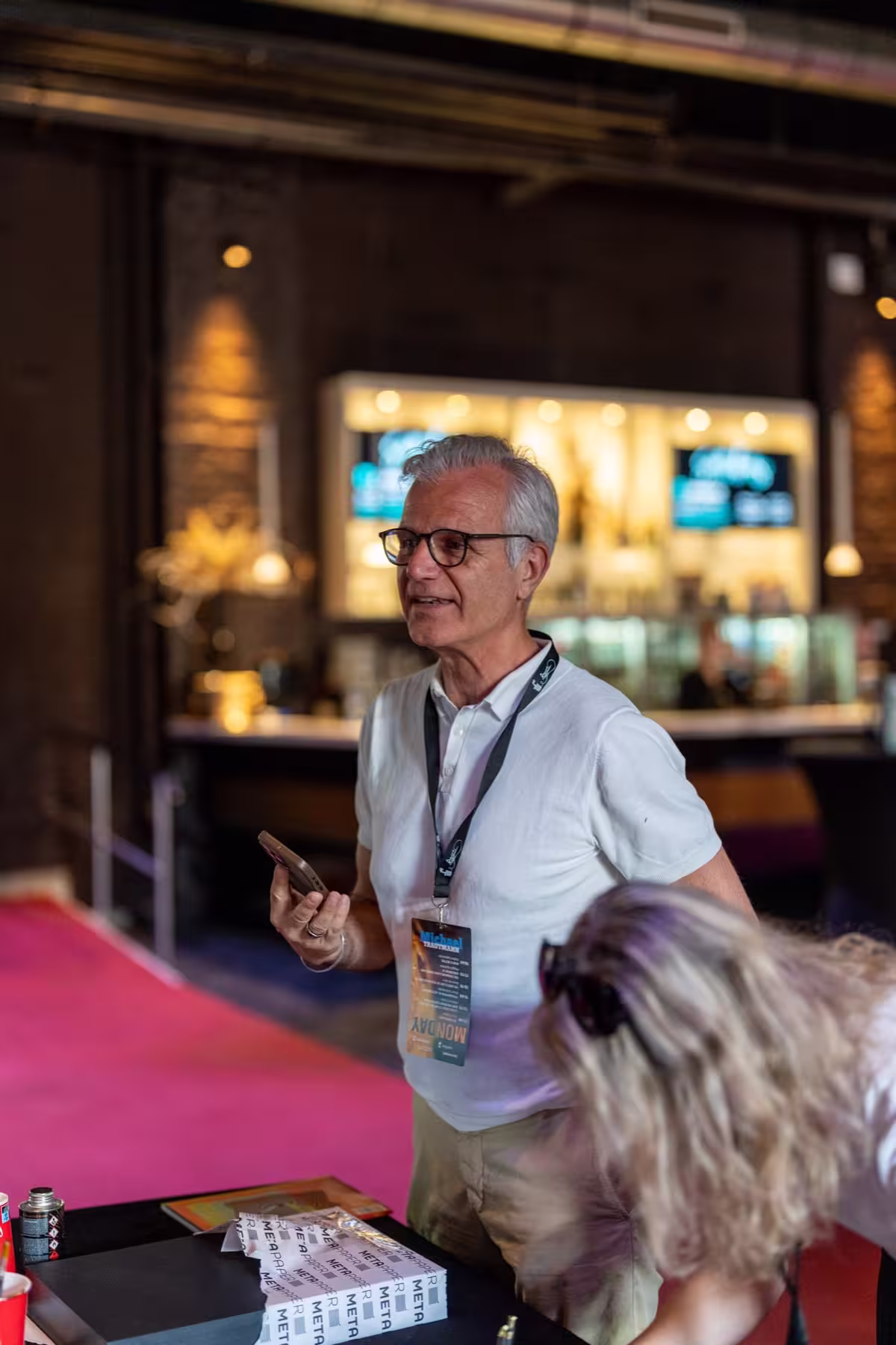 Photo of Michael Trautmann taken at beyond tellerrand in Düsseldorf 2024 by Udo Fritsch