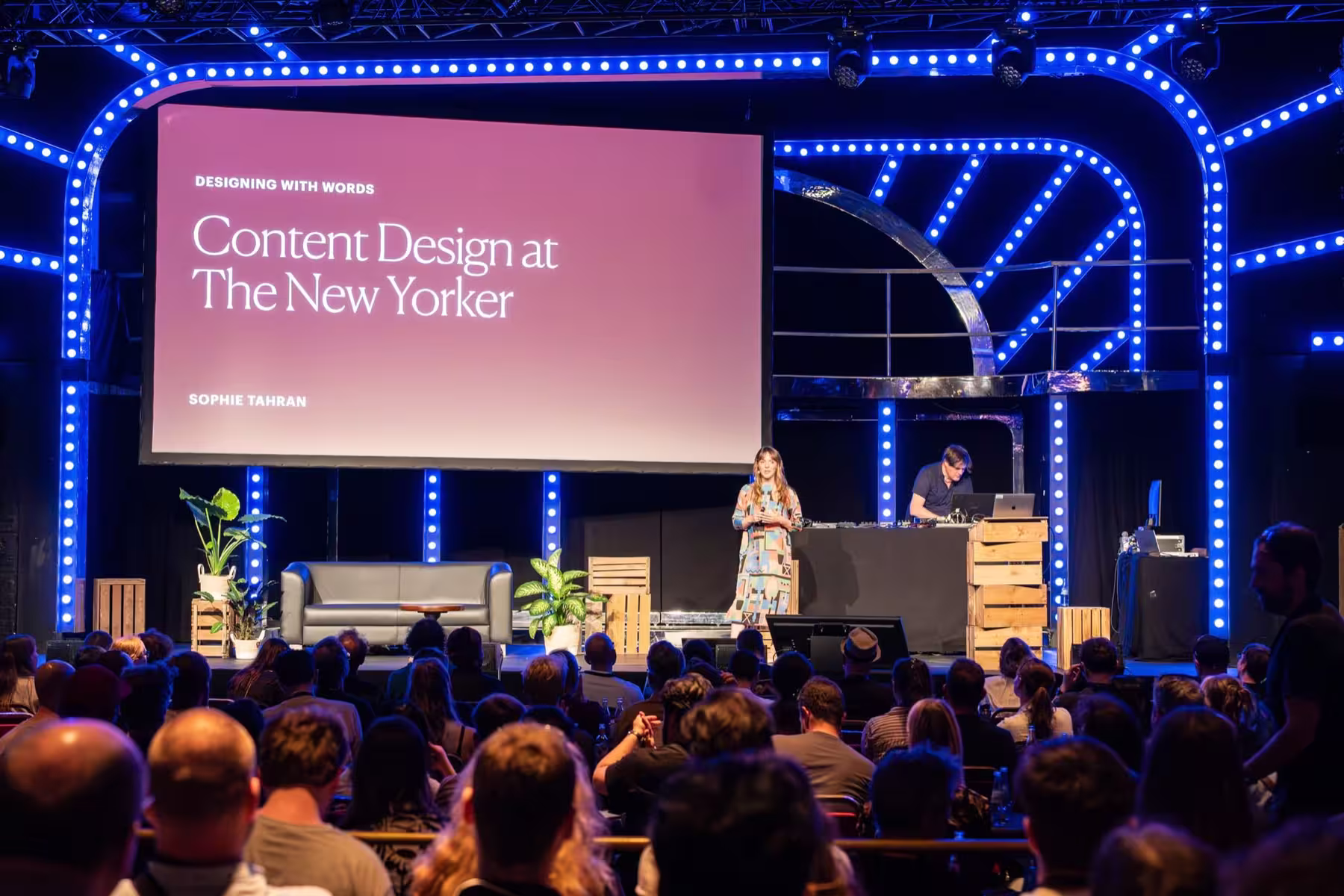 Photo of Sophie Tahran taken at beyond tellerrand in Düsseldorf 2024 by Udo Fritsch