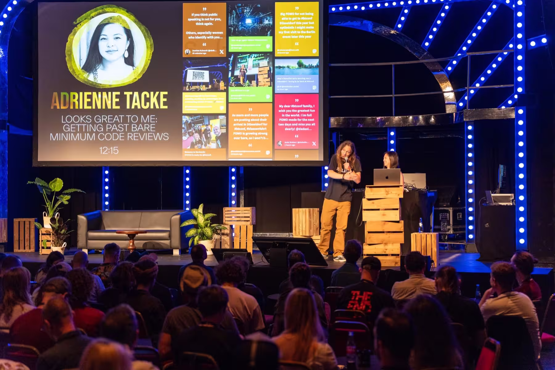 Photo of Adrienne Tacke taken at beyond tellerrand in Düsseldorf 2024 by Udo Fritsch