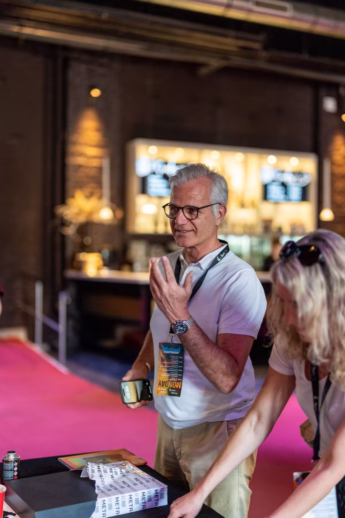 Photo of Michael Trautmann taken at beyond tellerrand in Düsseldorf 2024 by Udo Fritsch
