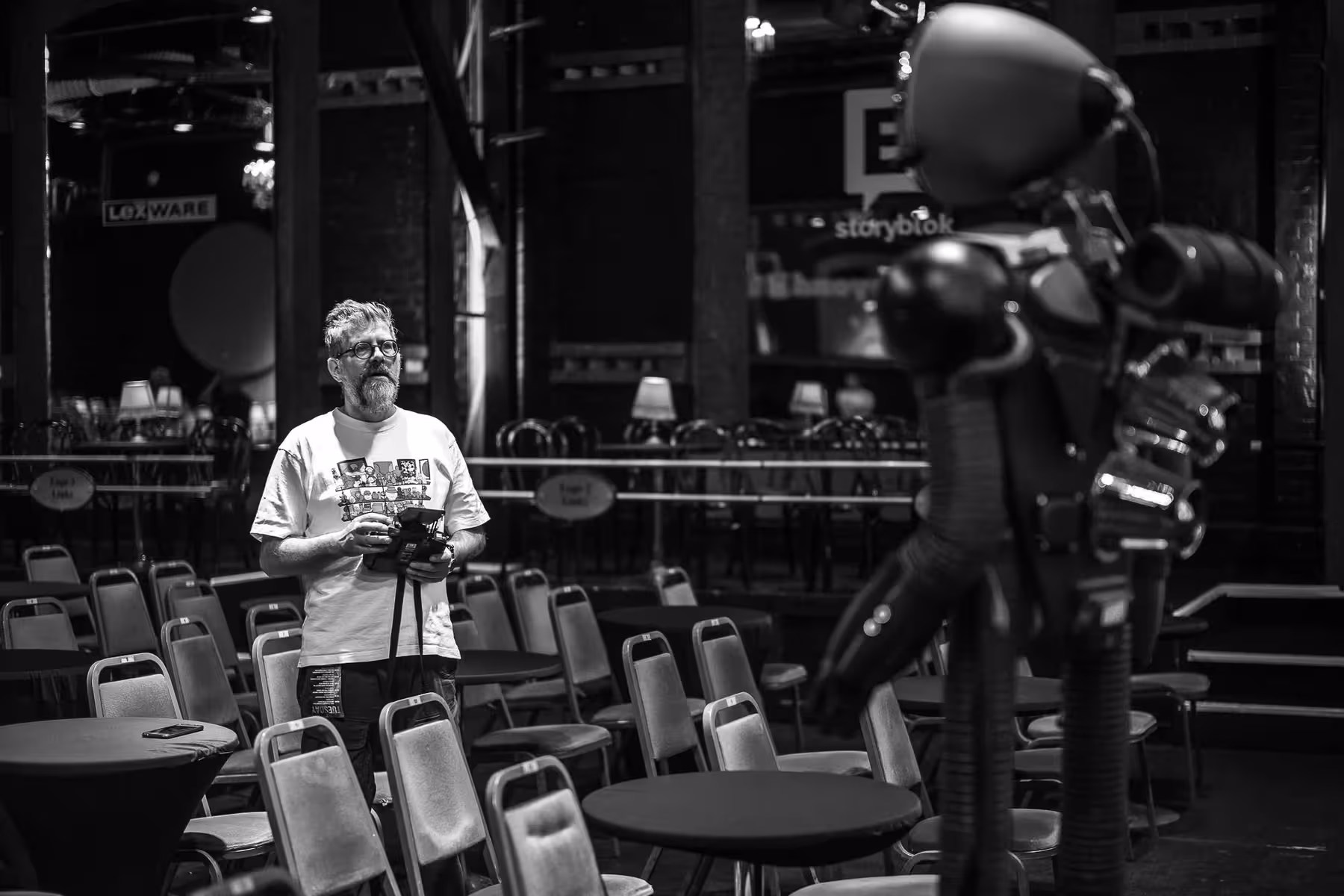 Photo of Jan De Coster taken at beyond tellerrand in Düsseldorf 2024 by Florian Ziegler