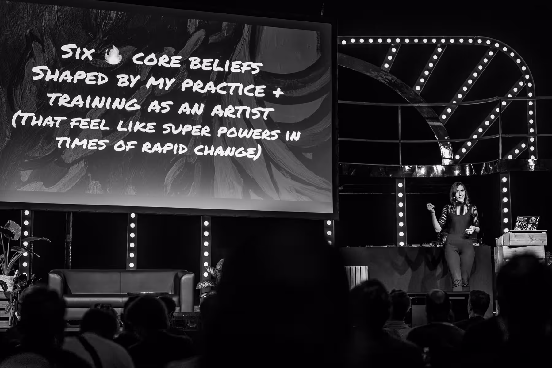 Photo of Natalya Shelburne taken at beyond tellerrand in Düsseldorf 2024 by Florian Ziegler