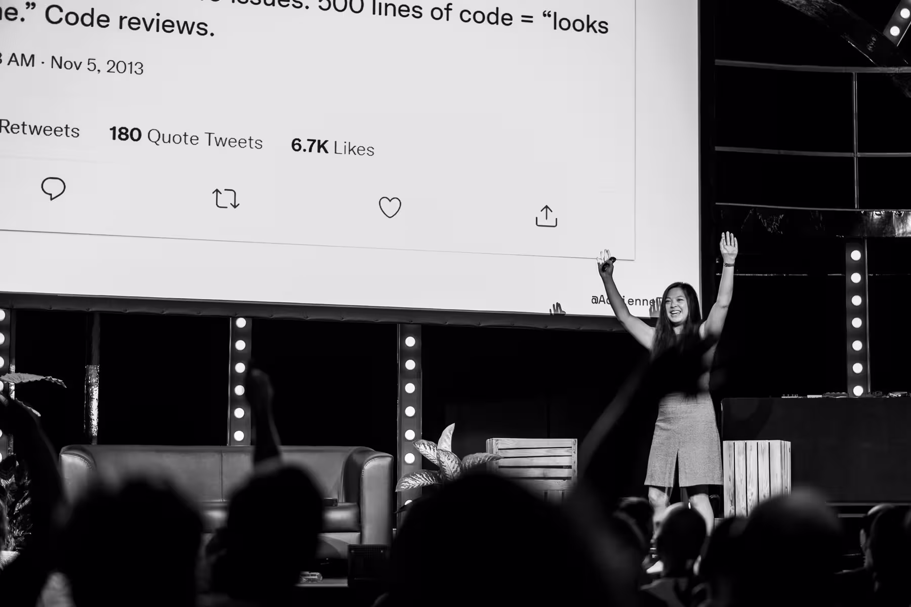 Photo of Adrienne Tacke taken at beyond tellerrand in Düsseldorf 2024 by Florian Ziegler