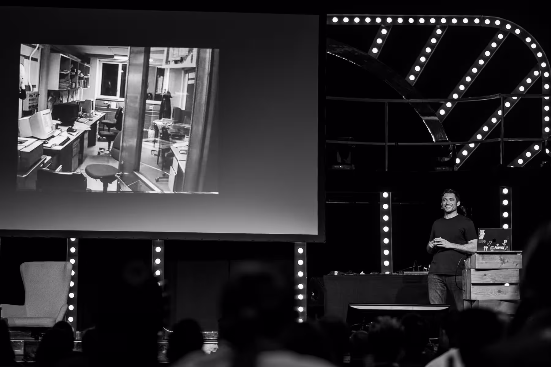 Photo of Matthias Ott taken at beyond tellerrand in Düsseldorf 2025 by Florian Ziegler