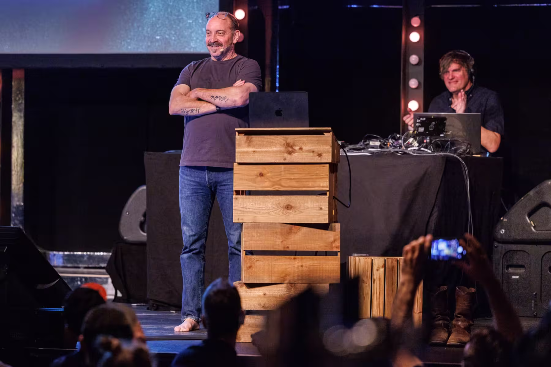 Photo of James Victore taken at beyond tellerrand in Düsseldorf 2026 by Martin Kraft