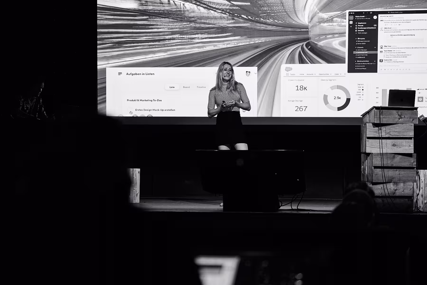 Photo of Carolin Stüdemann taken at beyond tellerrand in Hamburg 2022 by Norman Posselt