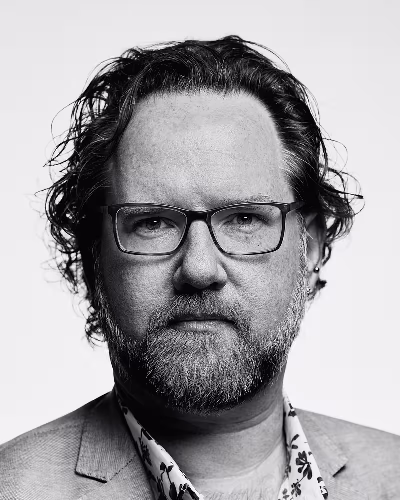 Portrait of Aaron Gustafson taken at beyond tellerrand in Berlin 2019 by Norman Posselt