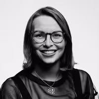 A photo with a portrait of Charlotte Dann