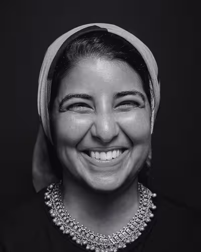 Portrait of dina Amin taken at beyond tellerrand in Berlin 2022 by Norman Posselt