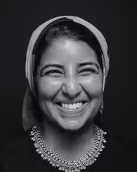 Portrait of dina Amin taken at beyond tellerrand in Berlin 2022 by Norman Posselt