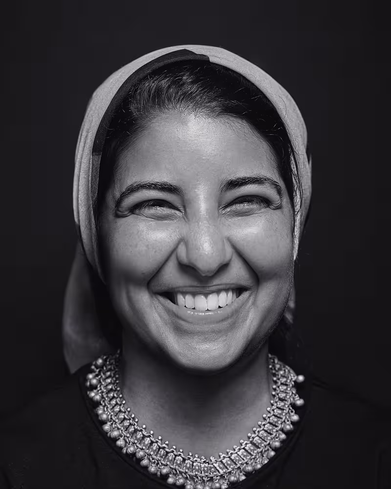 Portrait of dina Amin taken at beyond tellerrand in Berlin 2022 by Norman Posselt