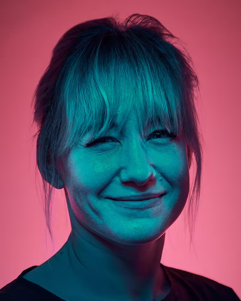 Portrait of Linda Liukas taken at beyond tellerrand in Berlin 2024 by Norman Posselt