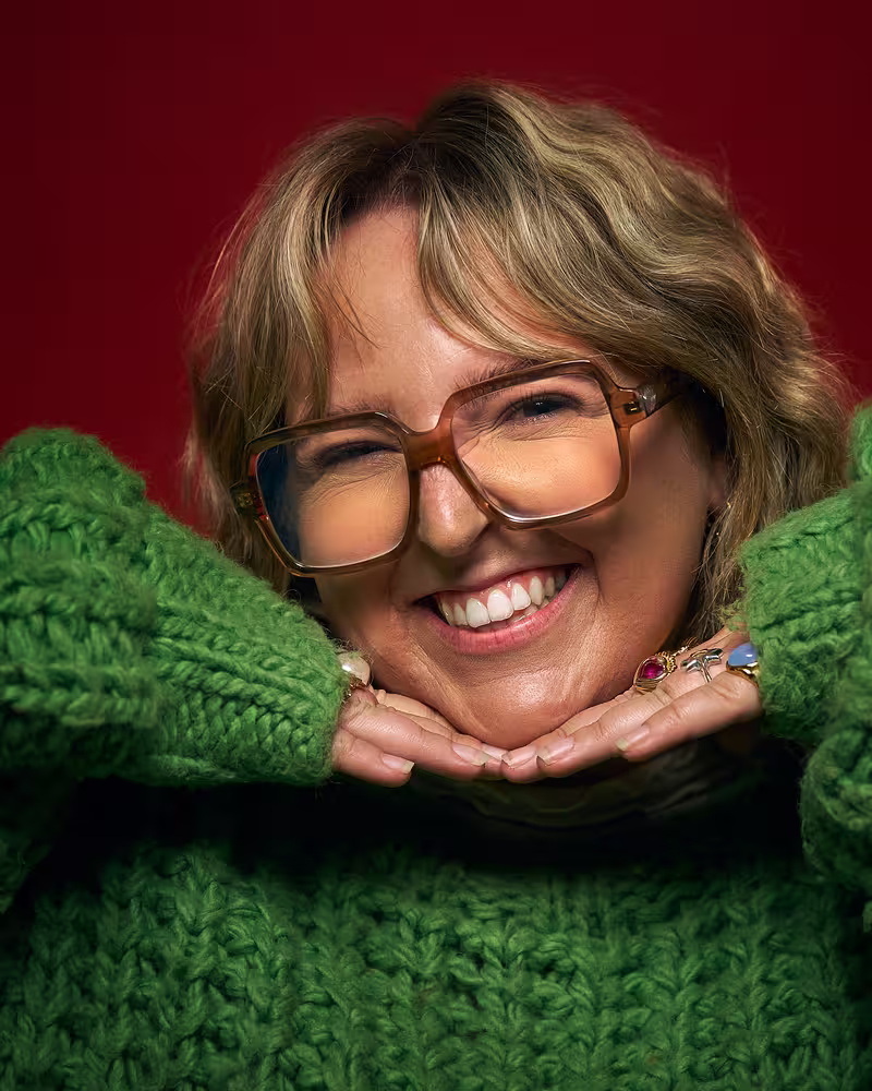 Portrait of Lucy Blakiston taken at beyond tellerrand in Berlin 2025 by Norman Posselt