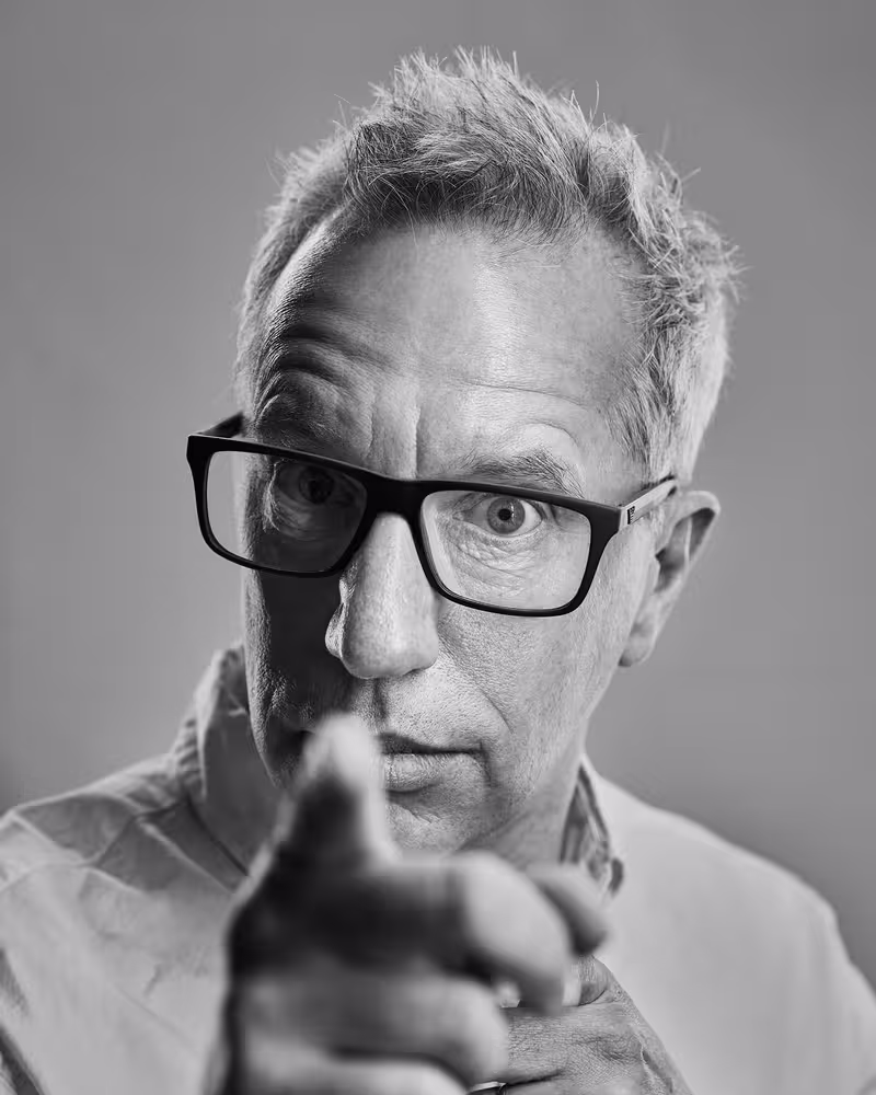 Portrait of Brendan Dawes taken at beyond tellerrand in Düsseldorf 2019 by Norman Posselt