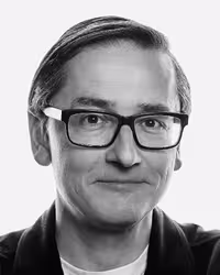 Portrait of Mario Klingemann taken at beyond tellerrand in Düsseldorf 2023 by Norman Posselt